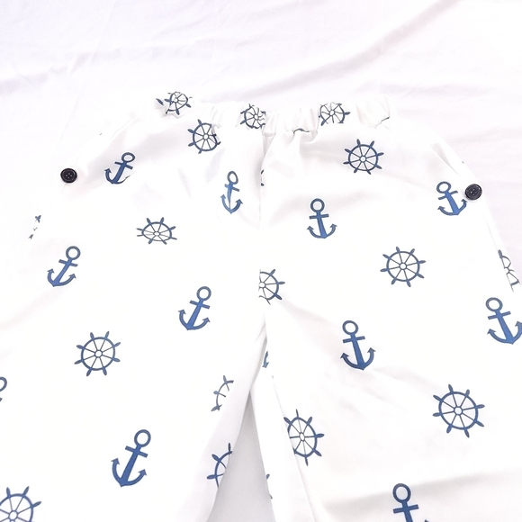 Nautical Themed Cover Up Pants Size XL - Picture 2 of 8